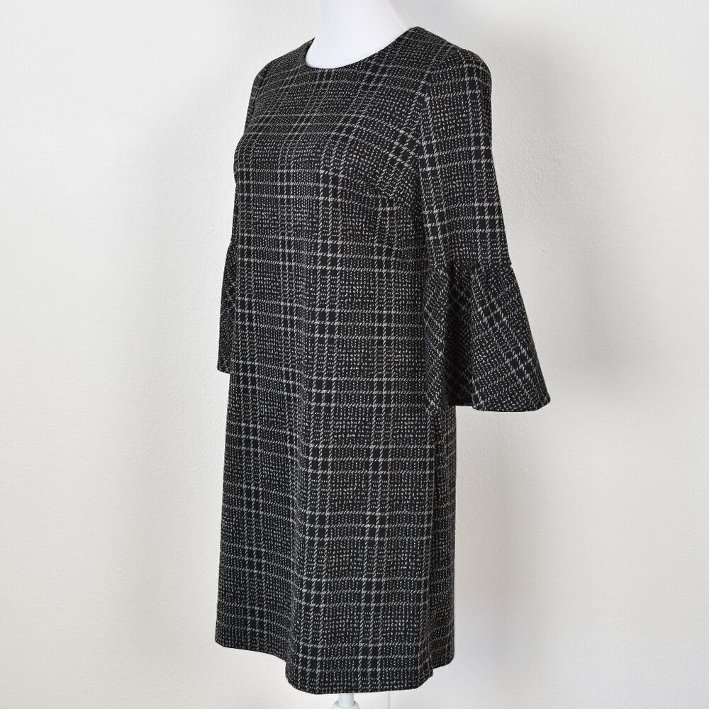 Calvin Klein Plaid Bell Sleeve Dress - 6 - Picture 4 of 9
